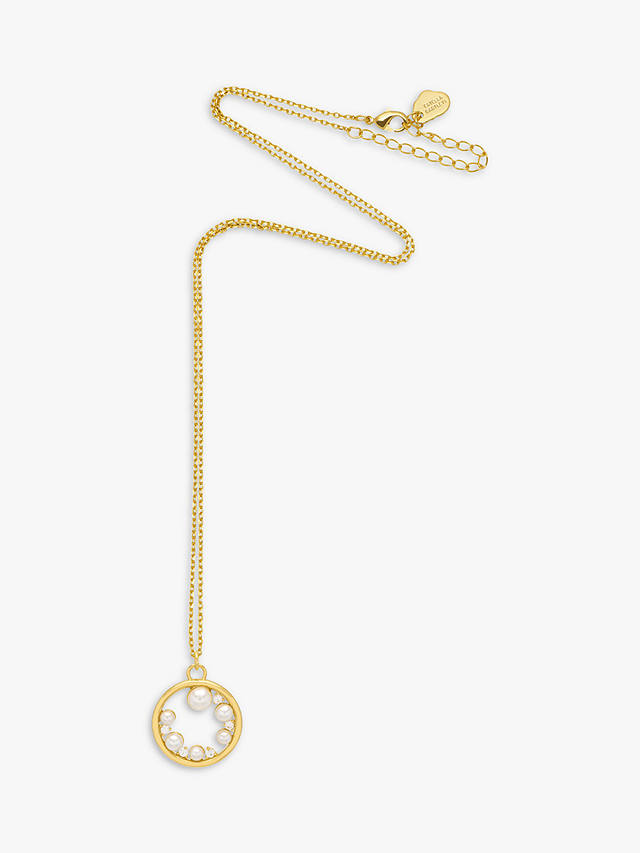 Estella Bartlett Pearl & Cubic Zirconia Circle Pendant Necklace, Gold