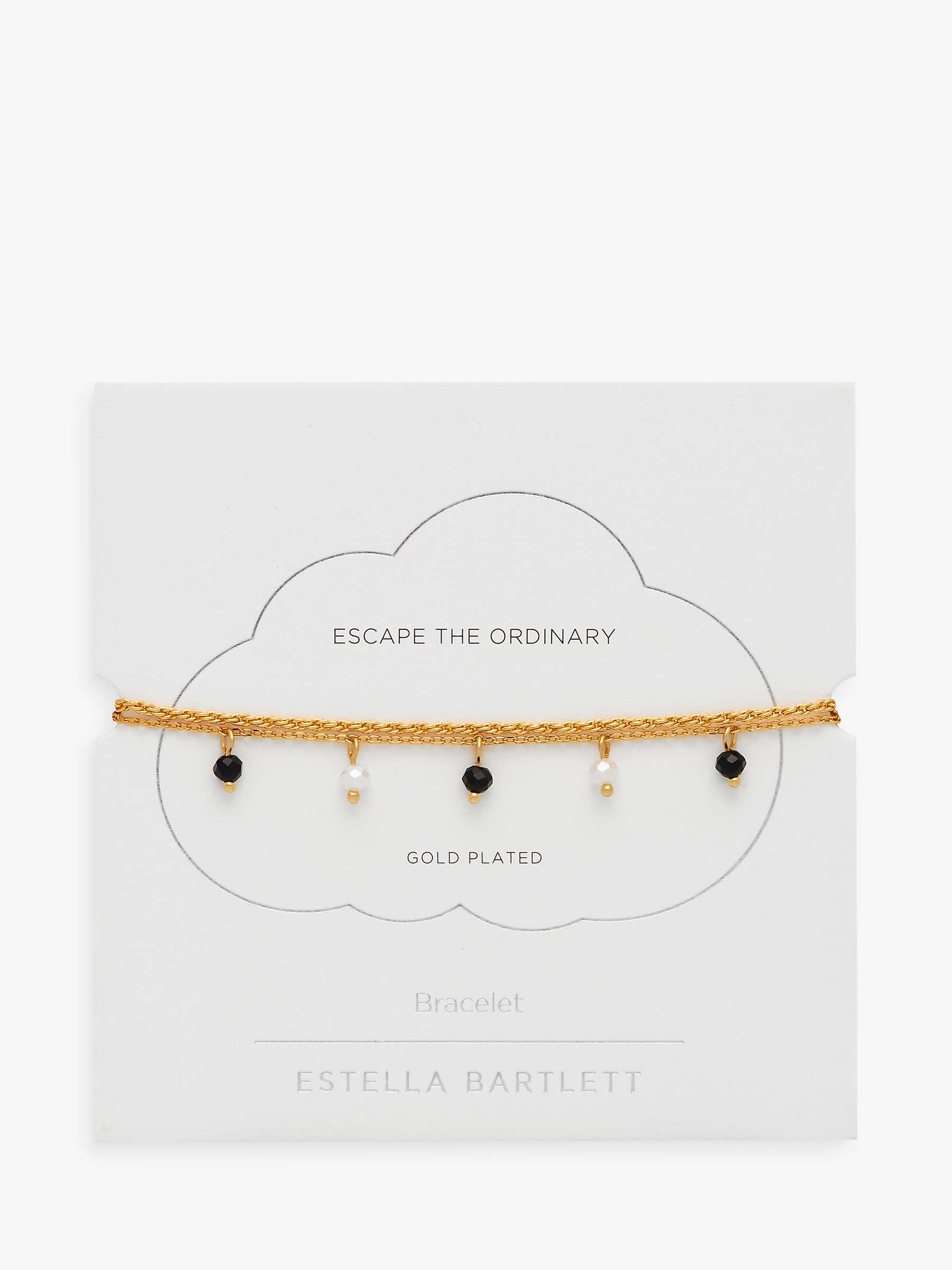 Buy Estella Bartlett Crystal Double Chain Bracelet, Gold Online at johnlewis.com