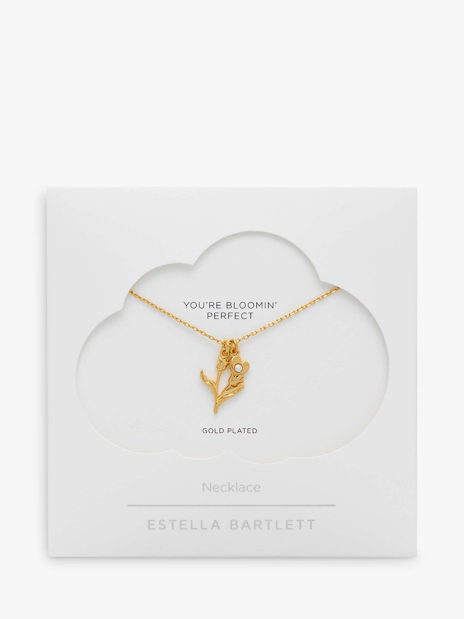 Buy Estella Bartlett Tulip & Heart Pearl Pendant Necklace, Gold Online at johnlewis.com