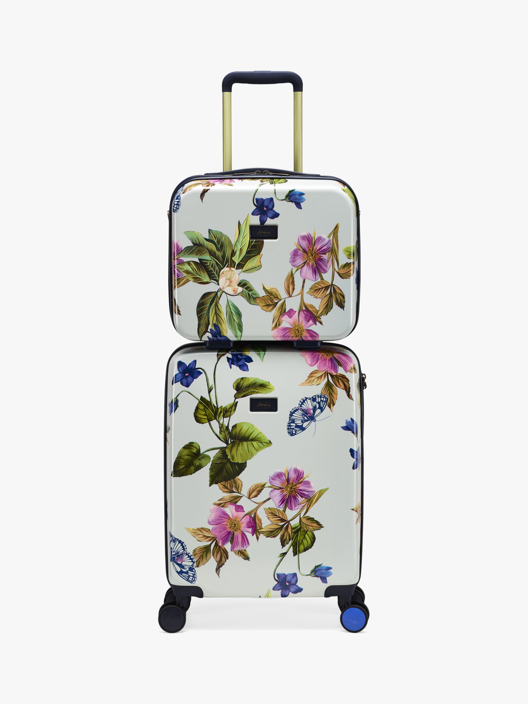 Joules Lifestyle 54cm 4-Wheel Small Cabin Case, Spring Wood Botanical