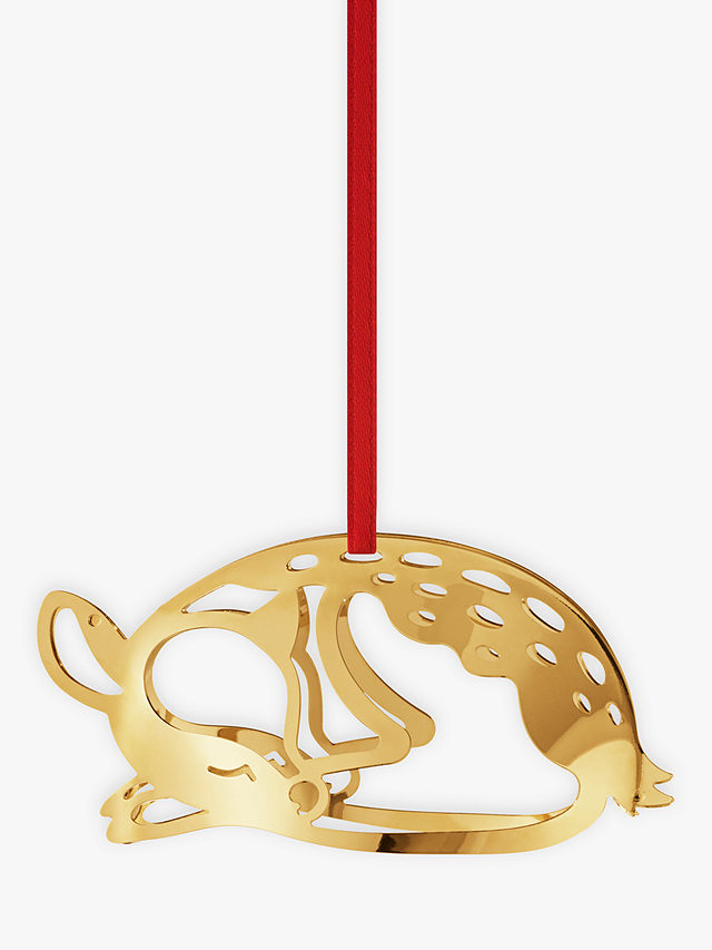 Georg Jensen Christmas Collectibles 2023 Deer Tree Decoration, Gold
