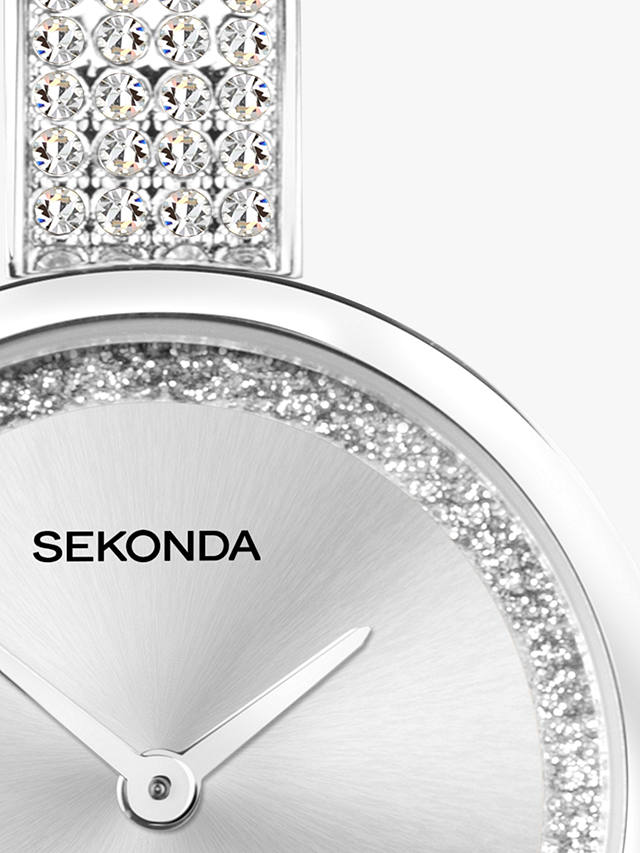 Sekonda Women's Aurora Crystal Bracelet Strap Watch, Silver 40597