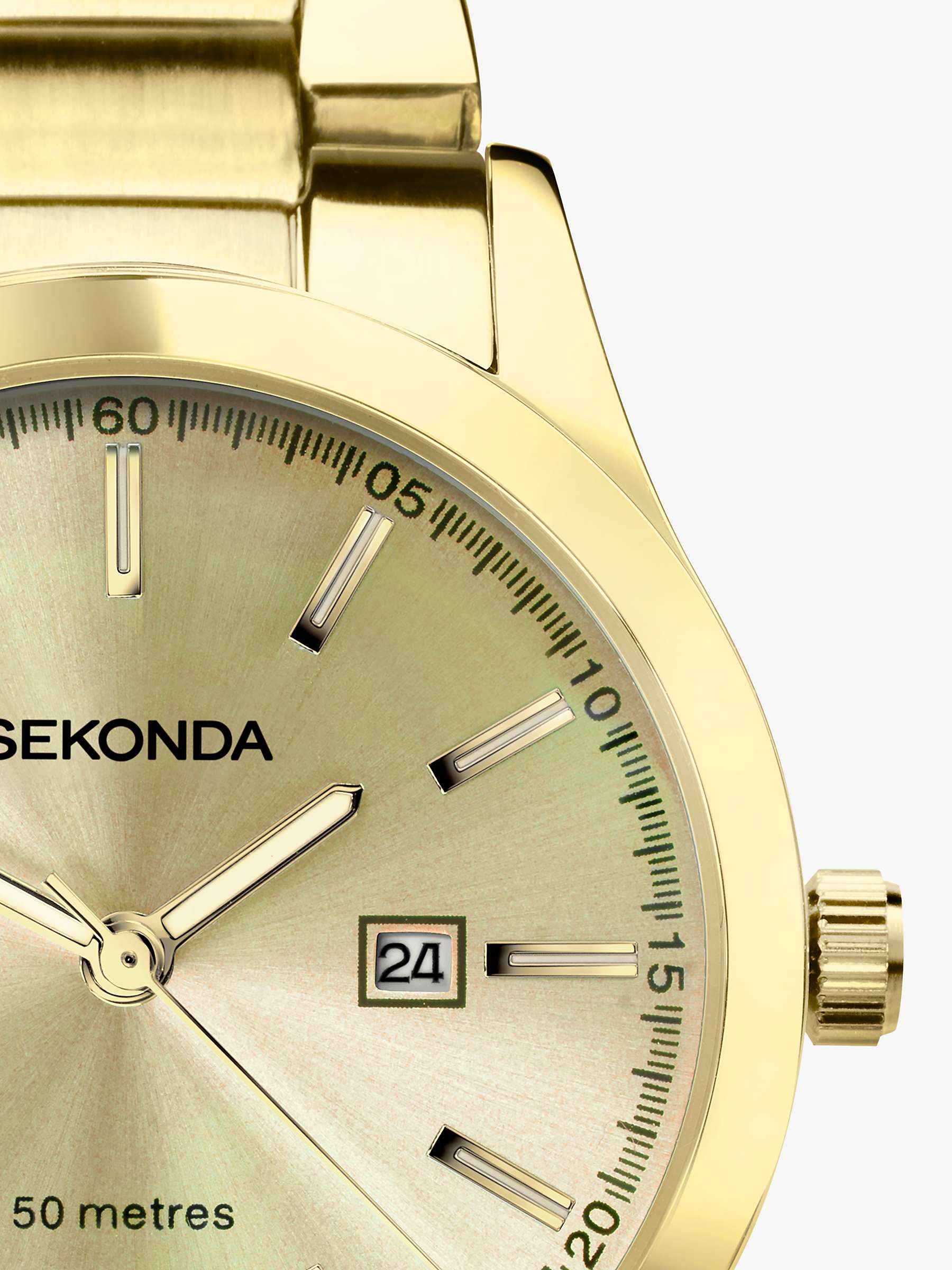 Buy Sekonda 40428 Women's Taylor Date Bracelet Strap Watch, Gold/Champagne Online at johnlewis.com