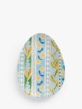 John Lewis Easter Flora Fine China Egg Plate, 18cm, Blue/Yellow
