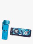 Tinc Tonkin Drinks Bottle & Filled Snap Close Pencil Case, Blue