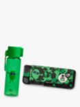Tinc Hugga Drinks Bottle & Snap Filled Pencil Case, Green