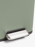 John Lewis 2 Section Recycling Bin, with Handles, 40L, Sage