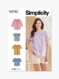 Simplicity Misses' Button Front Tops, Sewing Pattern, S9782