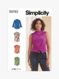 Simplicity Misses' Shoulder Pleat Tops Sewing Pattern, S9783