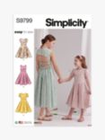 Simplicity Children's and Girls Party Dresses Sewing Pattern, S9799