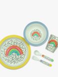 Eleanor Bowmer Rainbow & Dalmatian Dot Kids' Melamine Tableware Set, 5 Piece