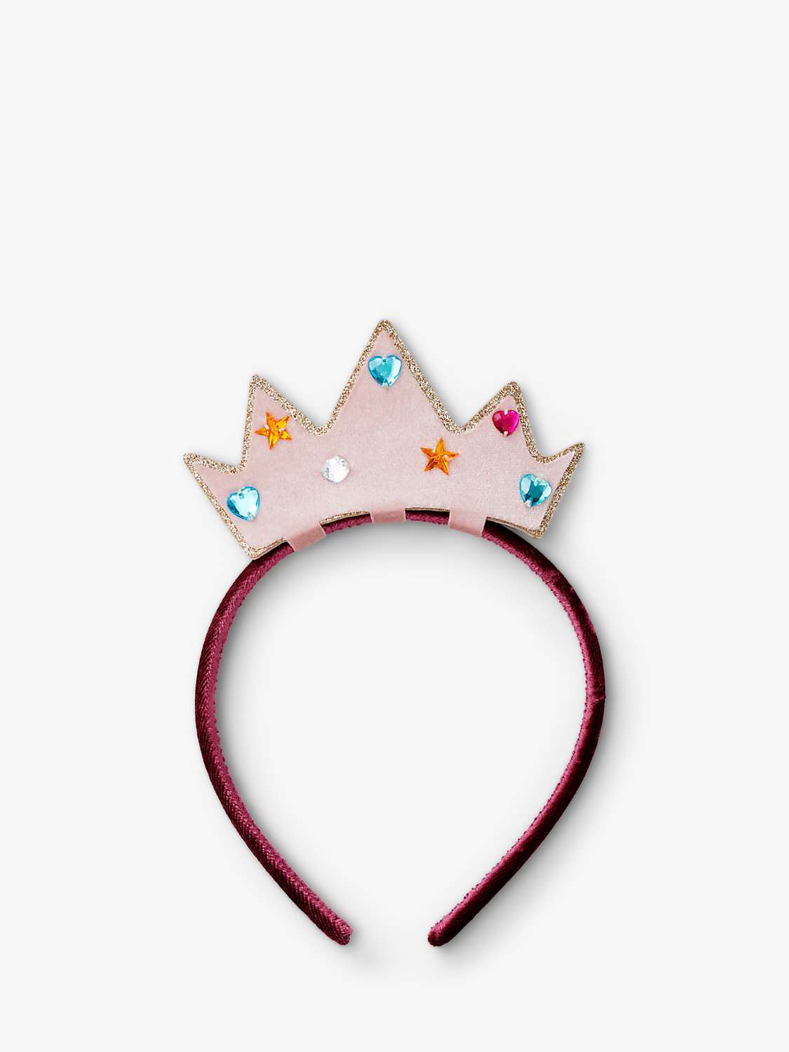 Buy Stych Kids' Crown & Gem Headband, Pink Online at johnlewis.com