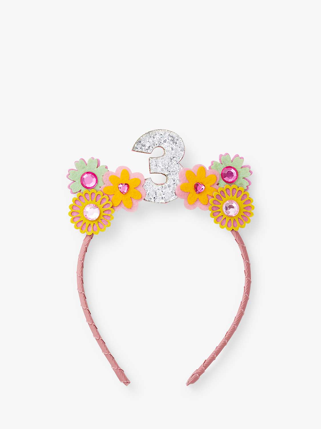 Buy Stych Kids' Birthday Floral Gem Crown Headband Online at johnlewis.com