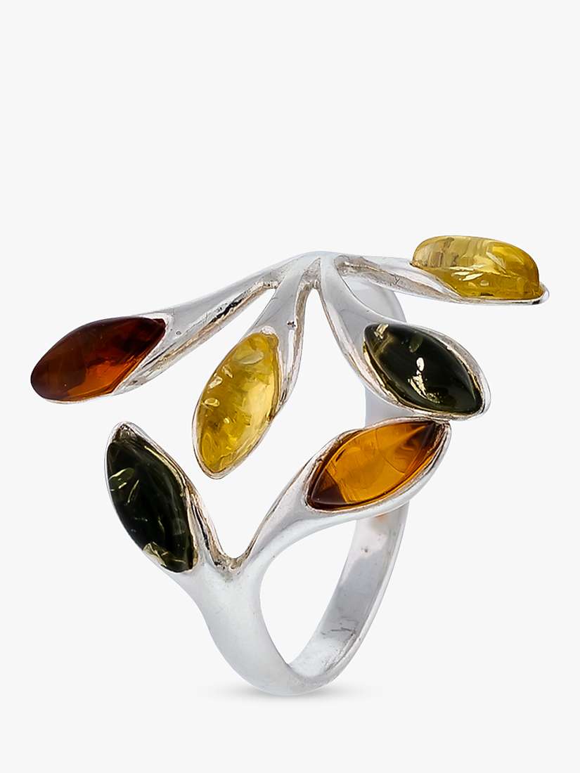 Buy Be-Jewelled Baltic Amber Leaf Adjustable Cocktail Ring Online at johnlewis.com
