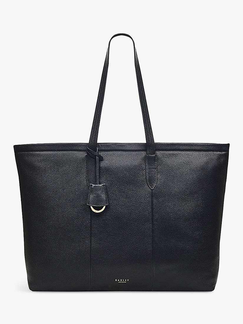 Radley Furze Lane Large Zip Top Tote Bag, Black at John Lewis & Partners