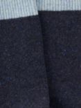 John Lewis Speckled Wool Silk Blend Socks, Navy/Blue