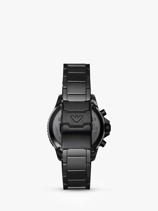Emporio Armani Men's Chronograph Ceramic Strap Watch, Black