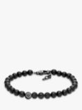 Emporio Armani Men's Onyx Beaded Bracelet, Black