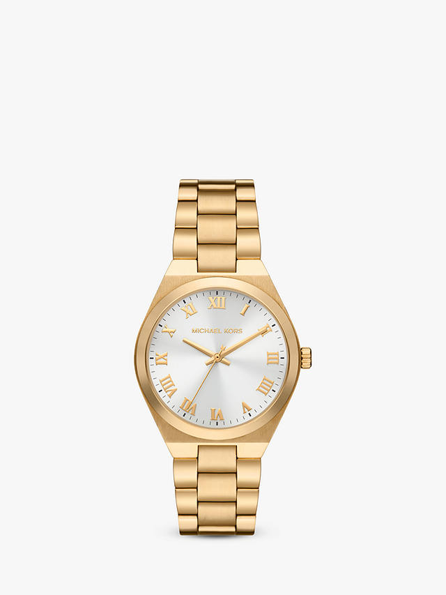 Michael Kors Lennox Sunray Dial Bracelet Strap Watch, Gold