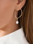 Recognised Freedom Pearl Earrings, Gold