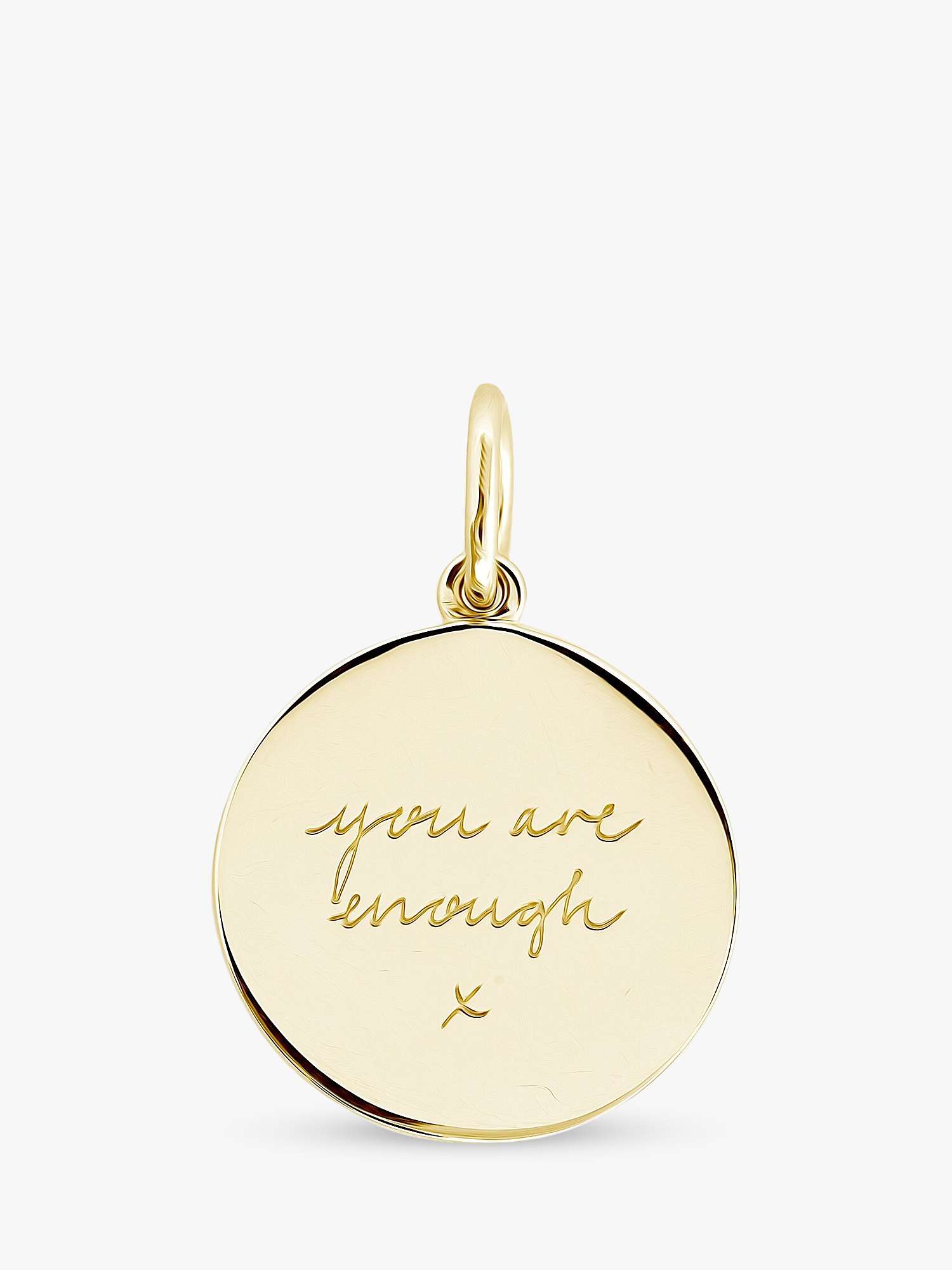Buy Recognised You Are Enough Popon Smooth Pendant Necklace Online at johnlewis.com