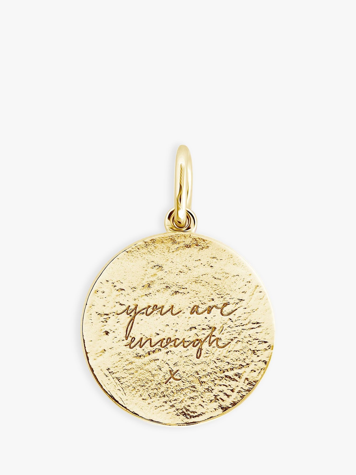 Buy Recognised You Are Enough Textured Popon Pendant Necklace Online at johnlewis.com
