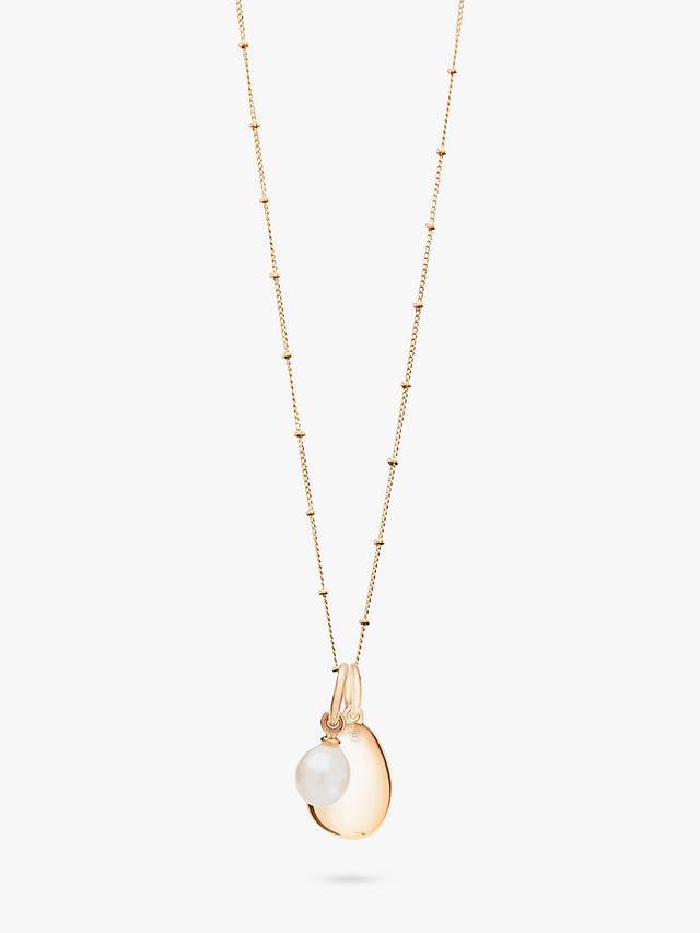 Recognised Pebble Pearl Bobble Chain Necklace, Gold