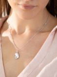 Recognised Pebble Bobble Pendant Necklace, Silver