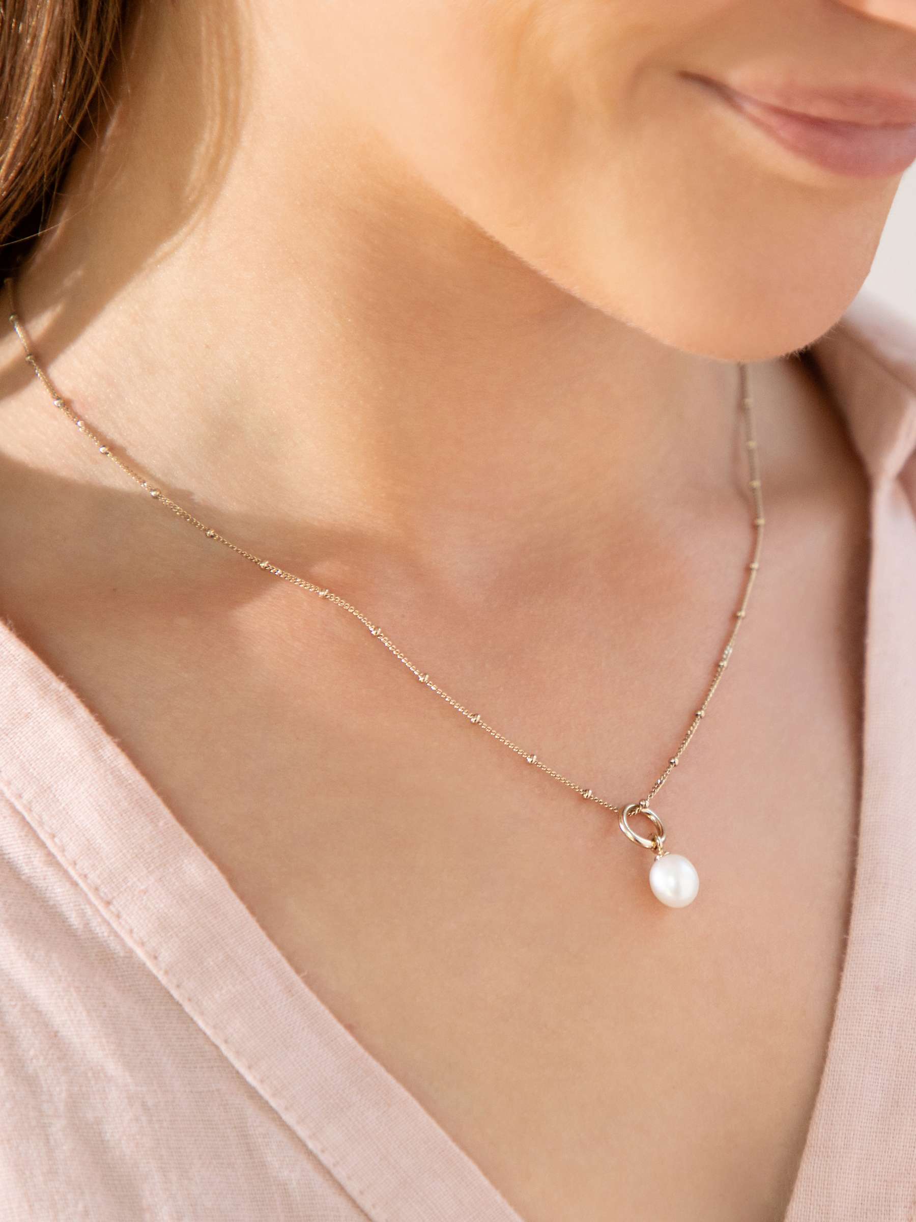 Buy Recognised Freedom Pearl Bobble Chain Pendant Necklace Online at johnlewis.com