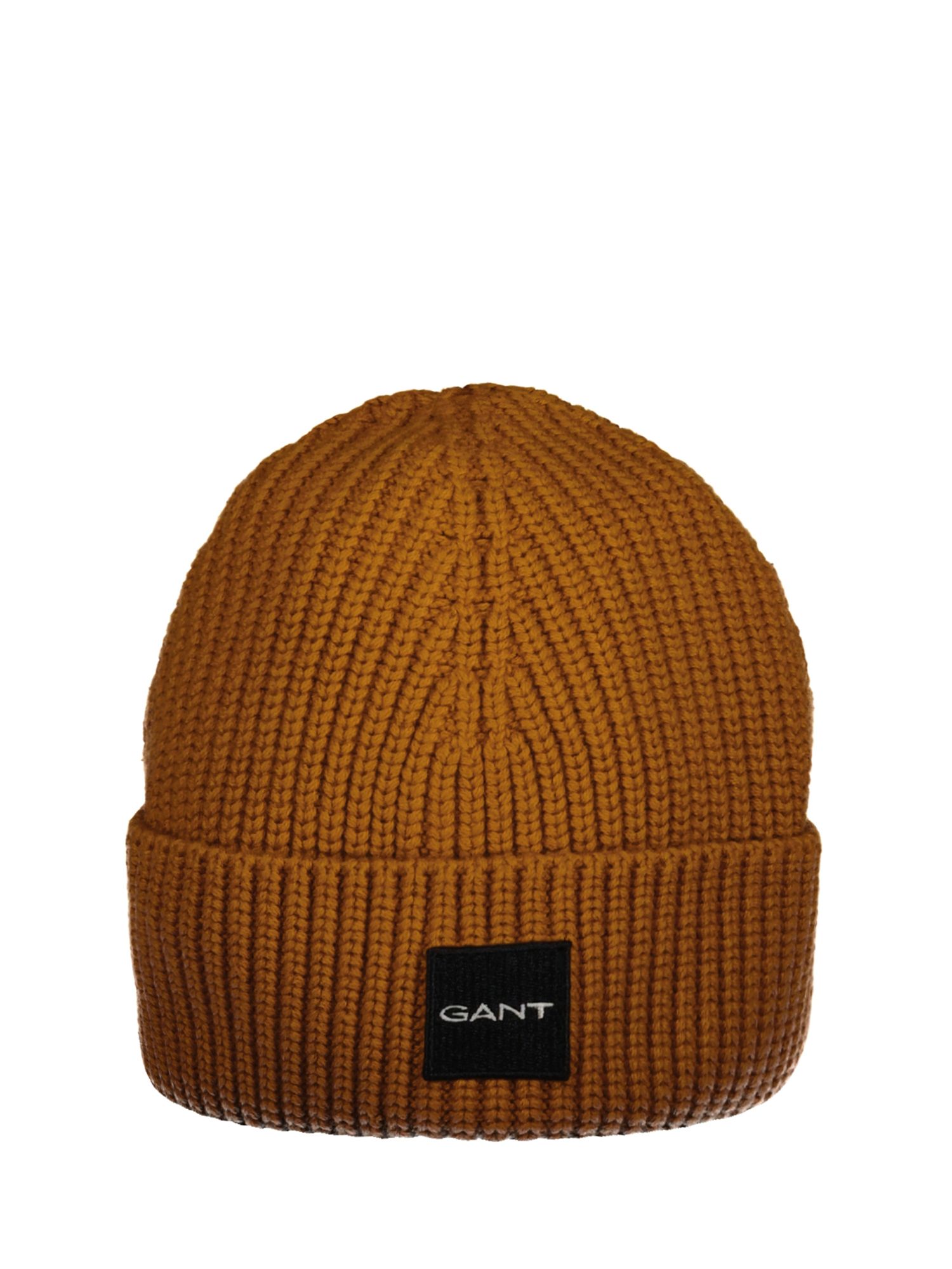 GANT Unisex Rib Knit Beanie Hat, Cinamm Brown