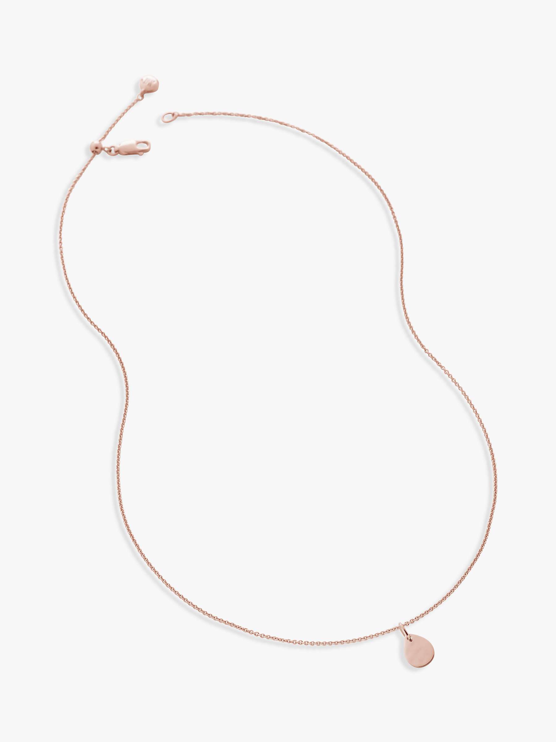 Buy Monica Vinader Ziggy Mini Petal Pendant Necklace, Rose Gold Online at johnlewis.com