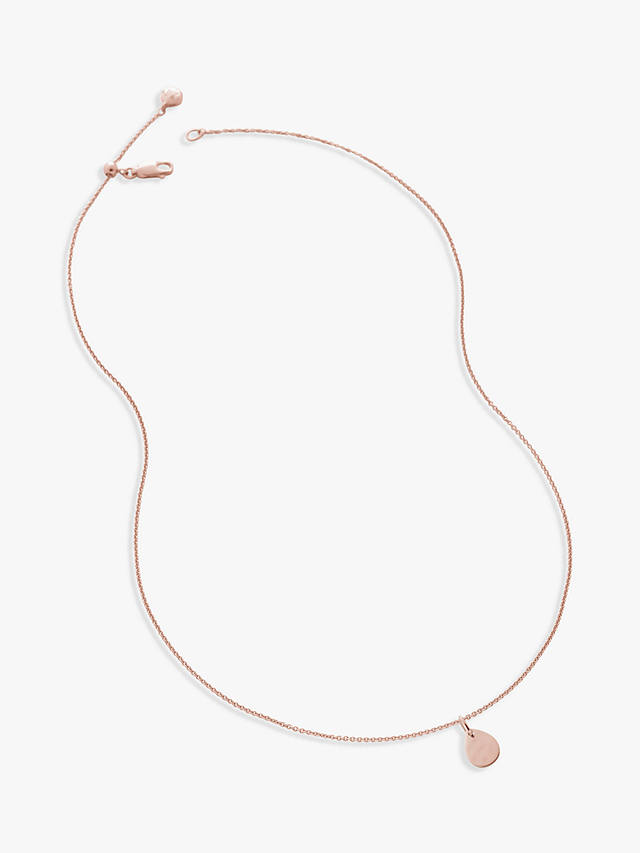 Monica Vinader Ziggy Mini Petal Pendant Necklace, Rose Gold
