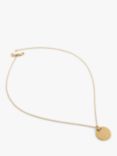 Monica Vinader Ziggy Round Pendant Necklace, Gold