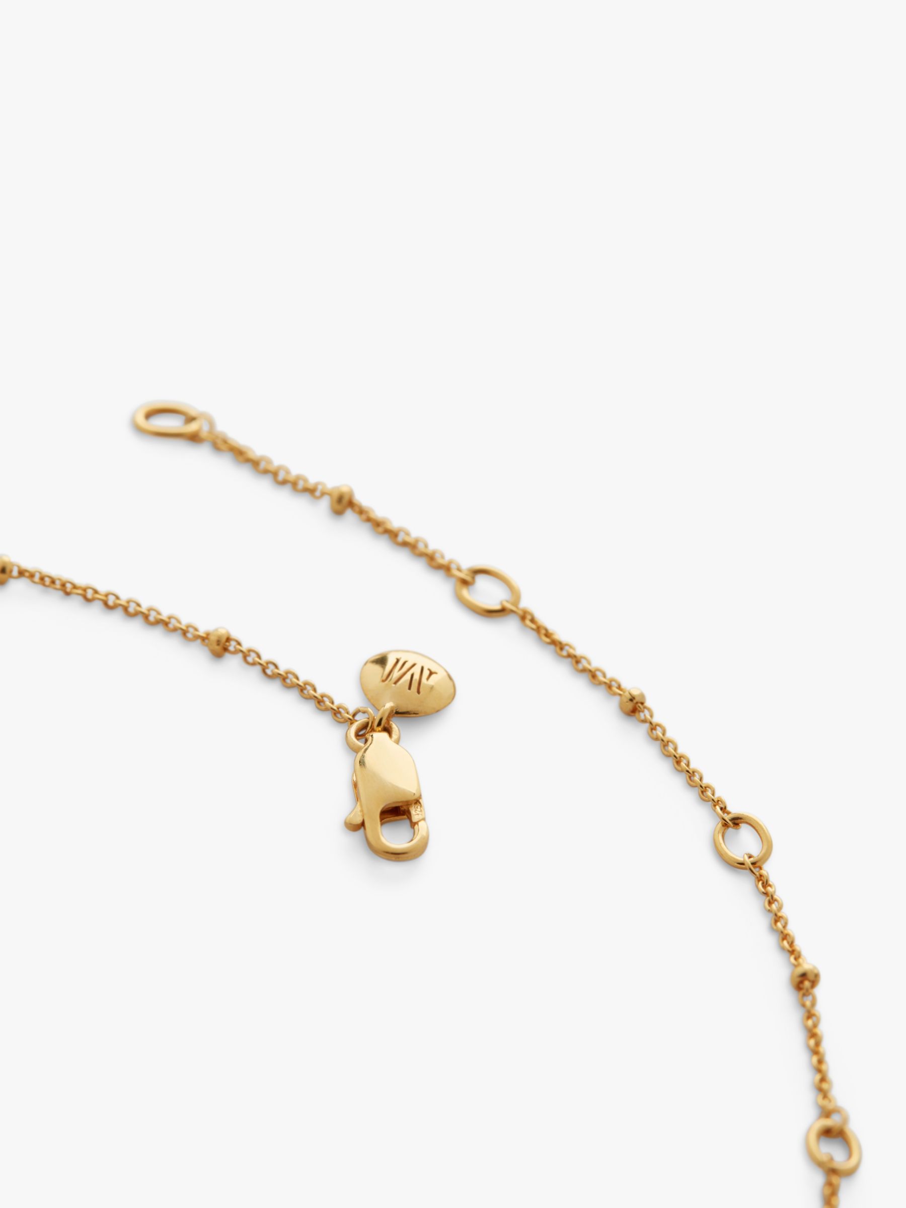 Buy Monica Vinader Fine Beaded Chain with Nura Pearl Pendant, Gold Online at johnlewis.com
