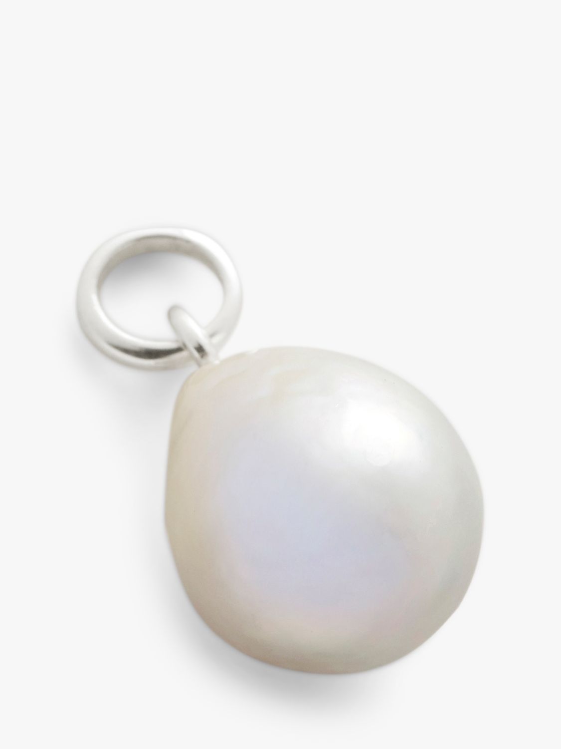 Monica Vinader Nura Pearl Necklace, Silver at John Lewis & Partners