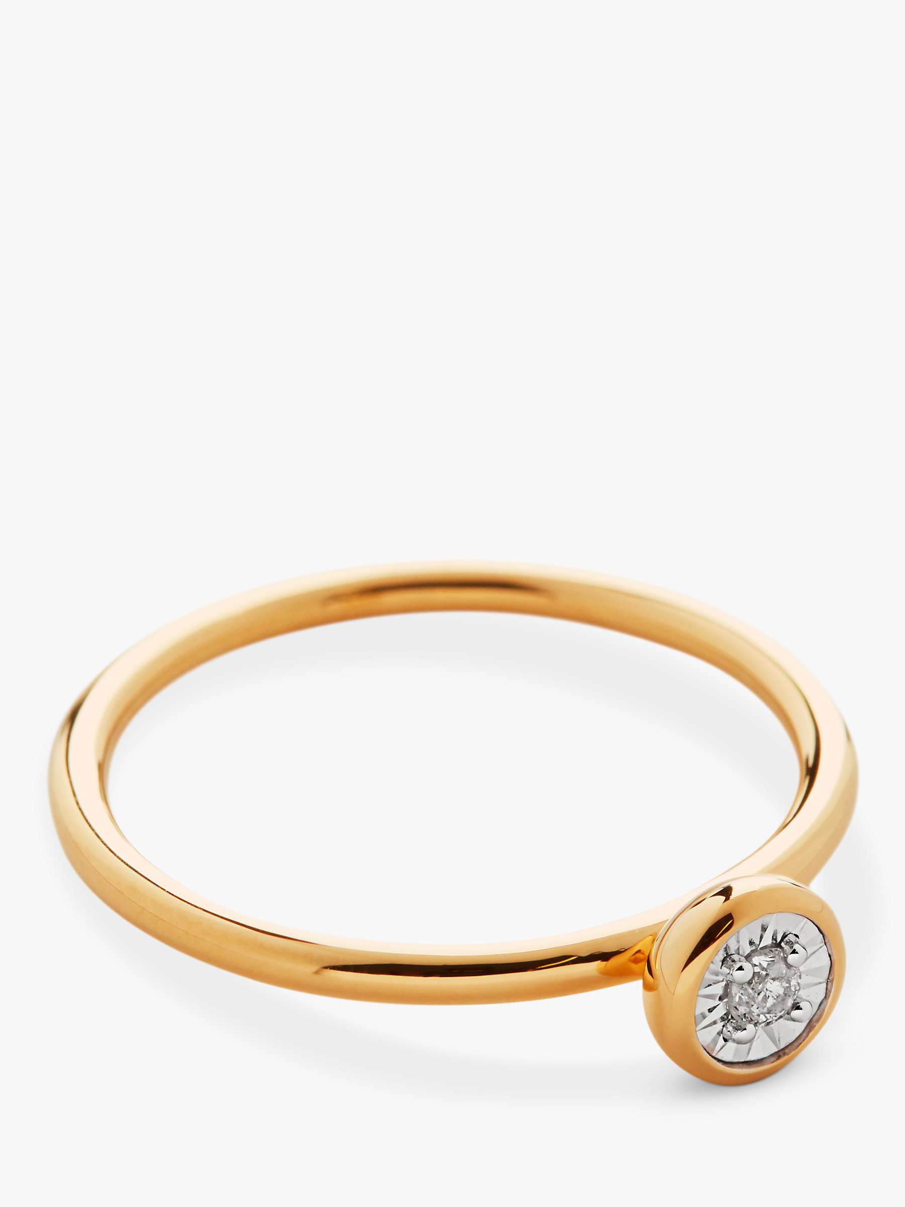 Monica Vinader Diamond Essential Ring, Gold at John Lewis & Partners