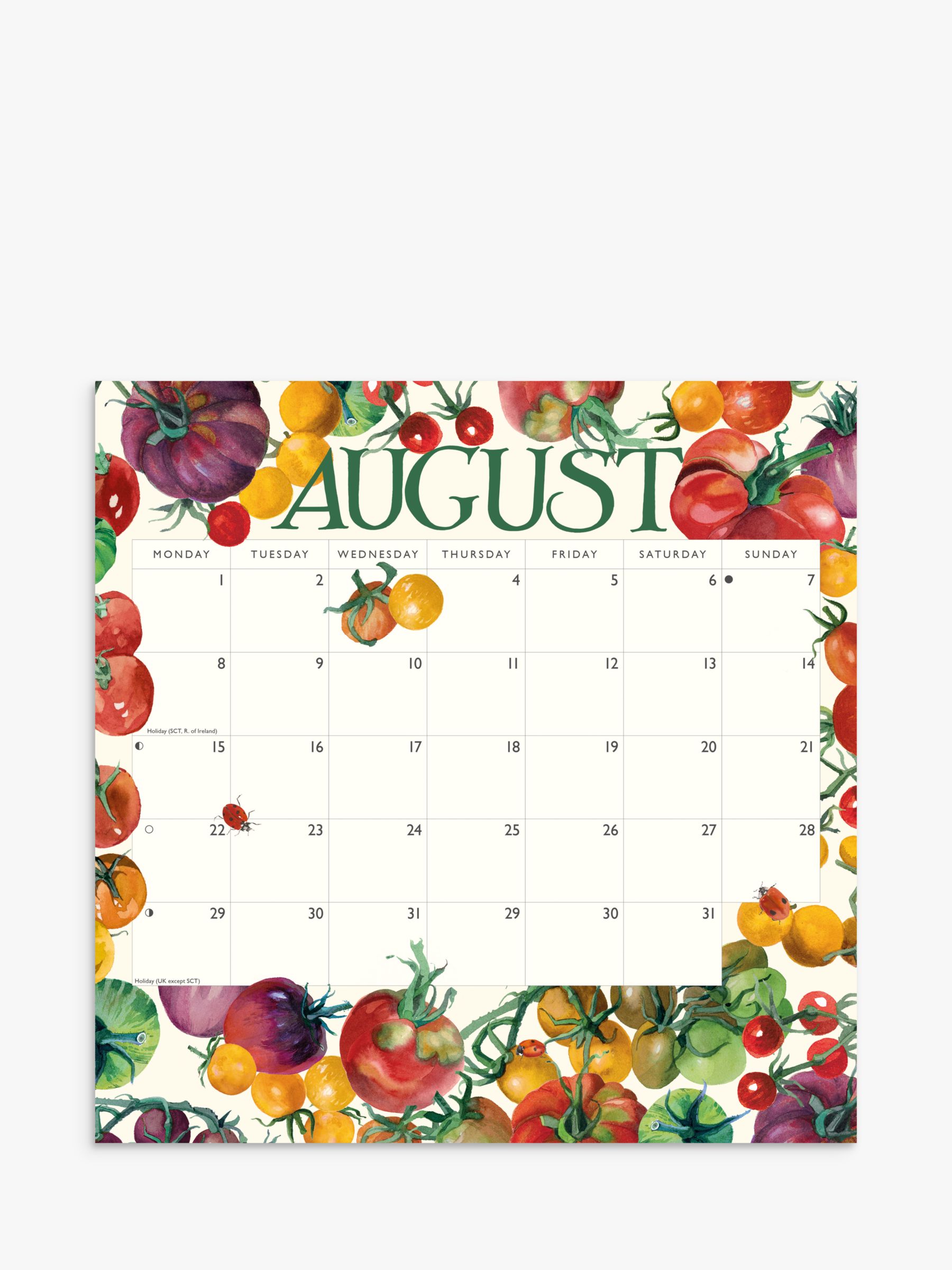 Emma Bridgewater Kitchen Garden 2024 Calendar, Multi