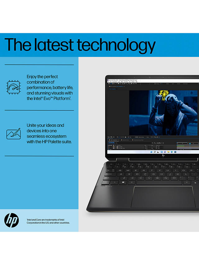 Buy HP Spectre x360 14-ef2020na Convertible Laptop, Intel Core i5 Processor, 8GB RAM, 512GB SSD, 13.5" Full HD Touch Screen, Black Online at johnlewis.com