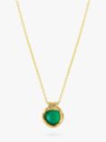Deborah Blyth Green Agate Pendant Necklace, Gold