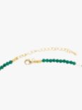 Deborah Blyth Green Agate & Pearl Beaded Bracelet, Gold