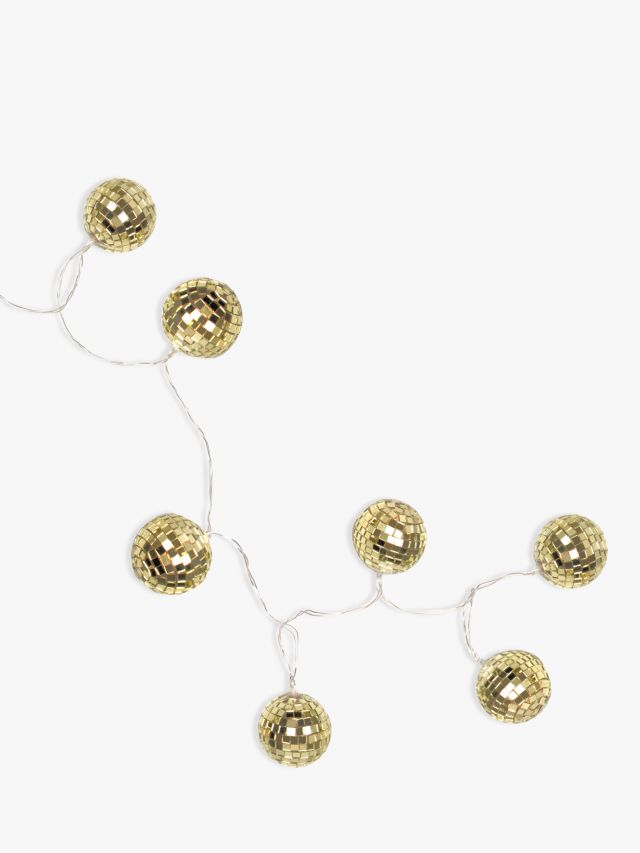 Gold Disco Ball String Lights