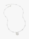 Monica Vinader Triple Beaded Deia Pendant Necklace, Silver