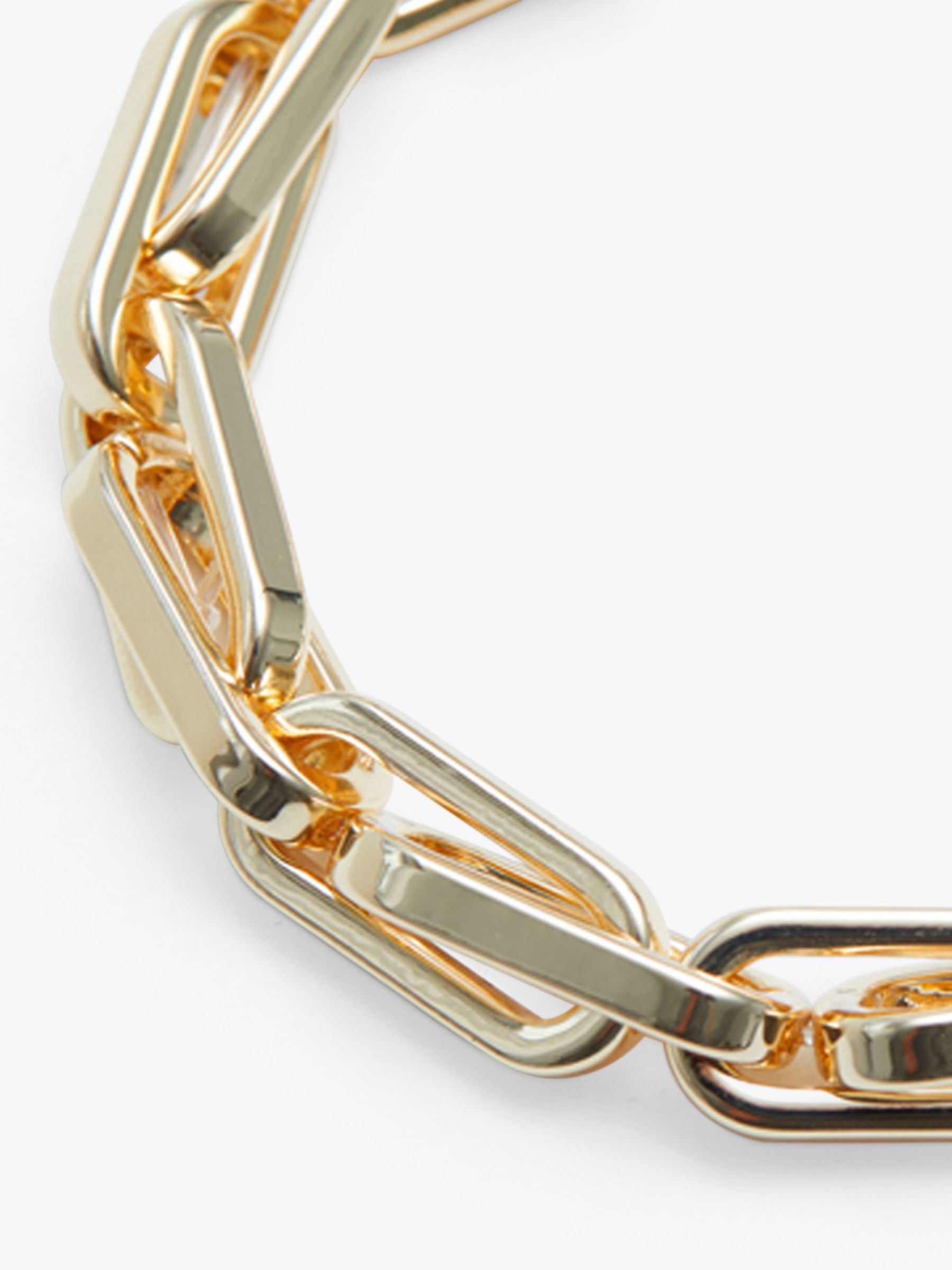 Buy Jon Richard Recycled Chain Link Stretch Bracelet, Gold Online at johnlewis.com