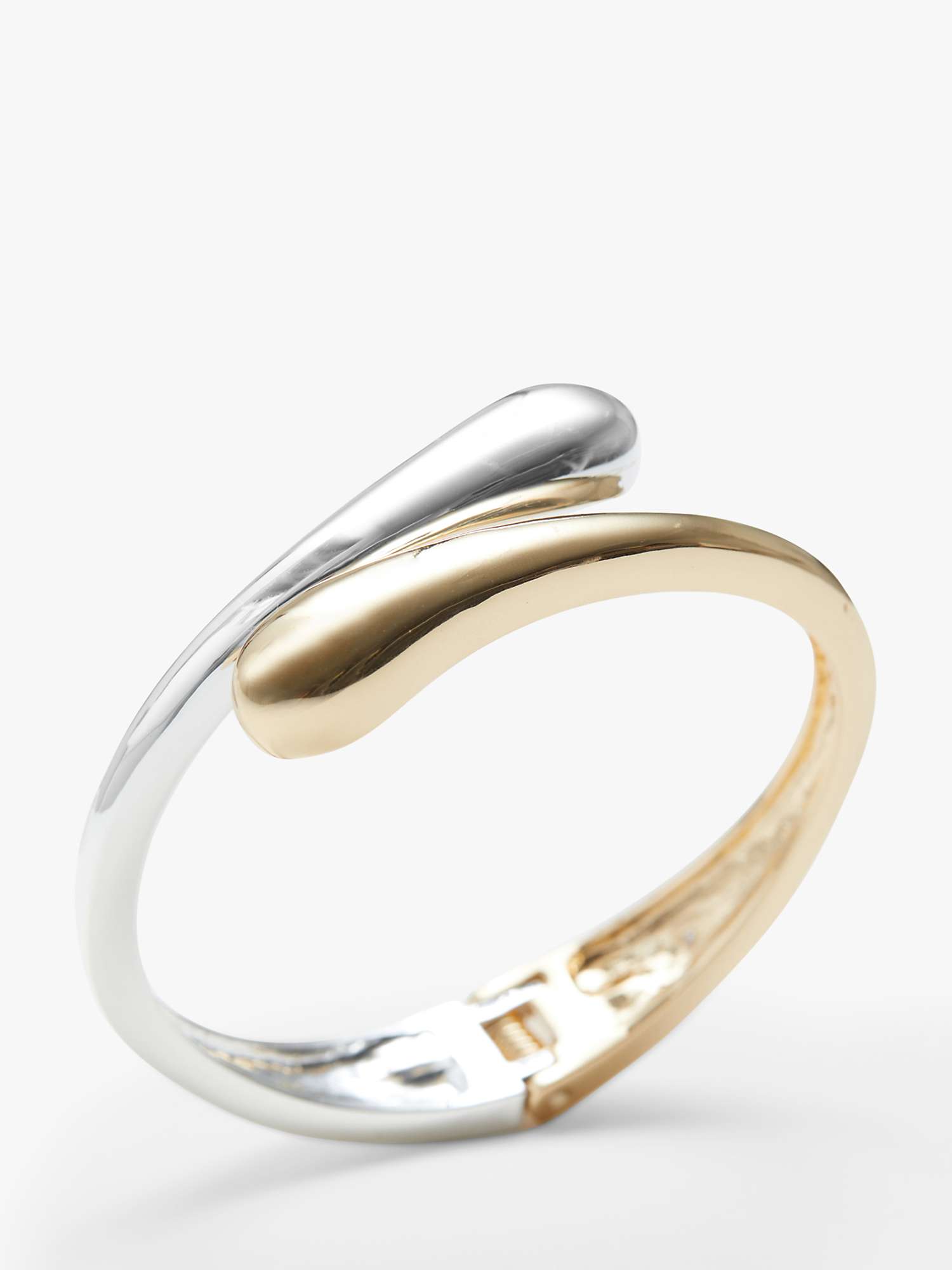 Buy Jon Richard Recycled Two Tone Polished Bangle, Gold/Silver Online at johnlewis.com