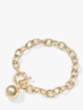 Jon Richard Polished Ball and Chain Bracelet, Gold