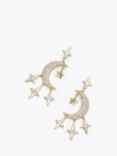 Jon Richard Cubic Zirconia Celestial Drop Earrings, Gold