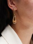 Jon Richard Polished Infinity Drop Earrings, Gold, Gold