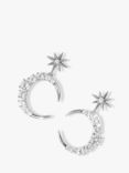Jon Richard Rhodium Plated Celestial Earrings, Silver