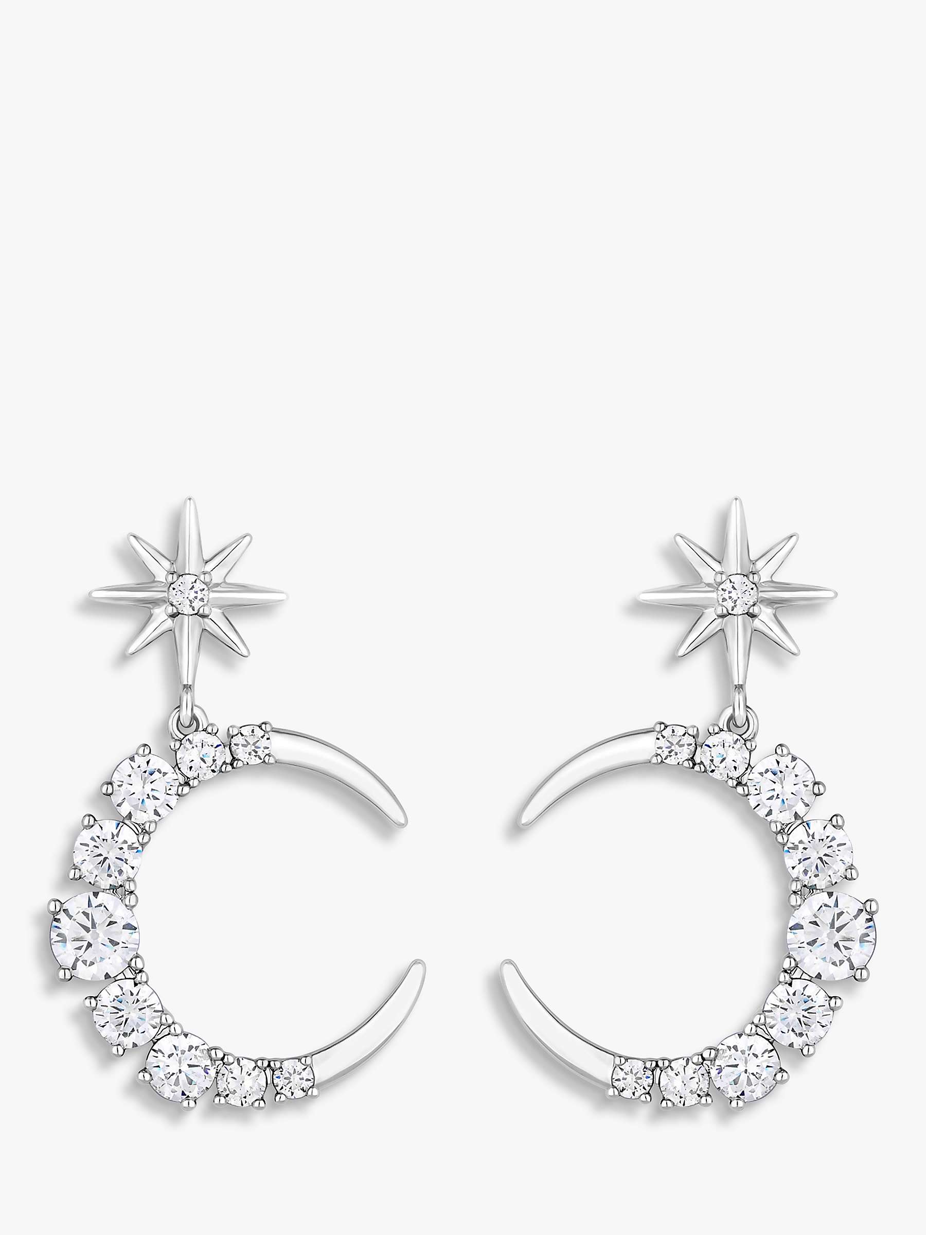 Buy Jon Richard Rhodium Plated Celestial Earrings, Silver Online at johnlewis.com