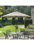 KETTLER Wind-Up Garden Parasol, 2.5m, Stone